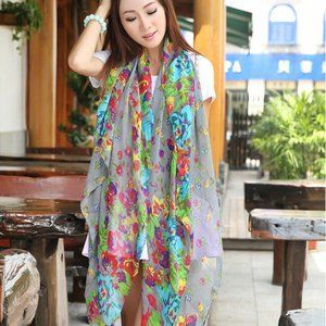 Soft Summer Chiffon Cotton Beach Wrap,